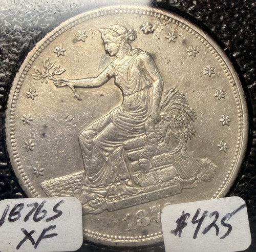 1876 trade dollar extra fine - 1876,